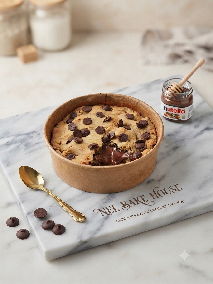 Belgium and Nuttela stuffed cookie tin